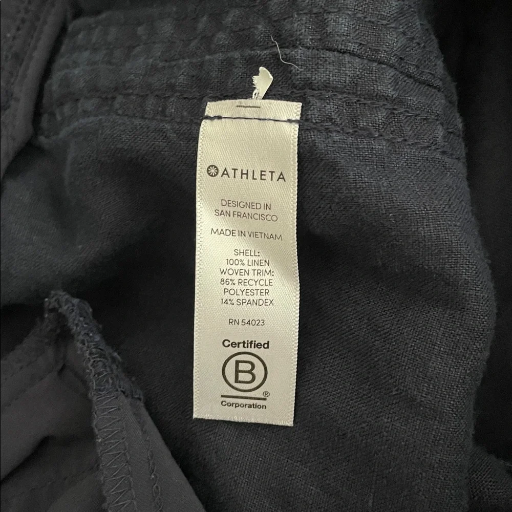 Athleta Cabo Linen Pants size 6 navy - Picture 10 of 11